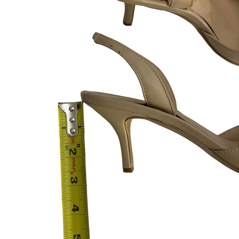 Bettye Muller nude pointed toe sling back dressy formal high heel shoe 8 1/2 - Picture 13 of 13